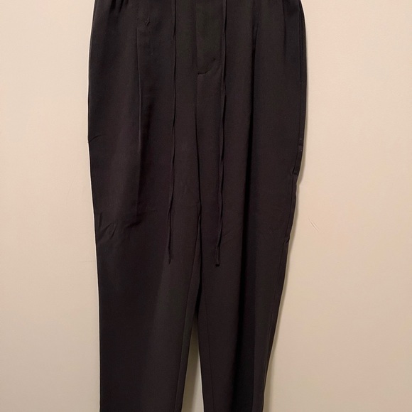 OAK + FORT Black Charcoal Dress Pants with Drawstring - Picture 3 of 8